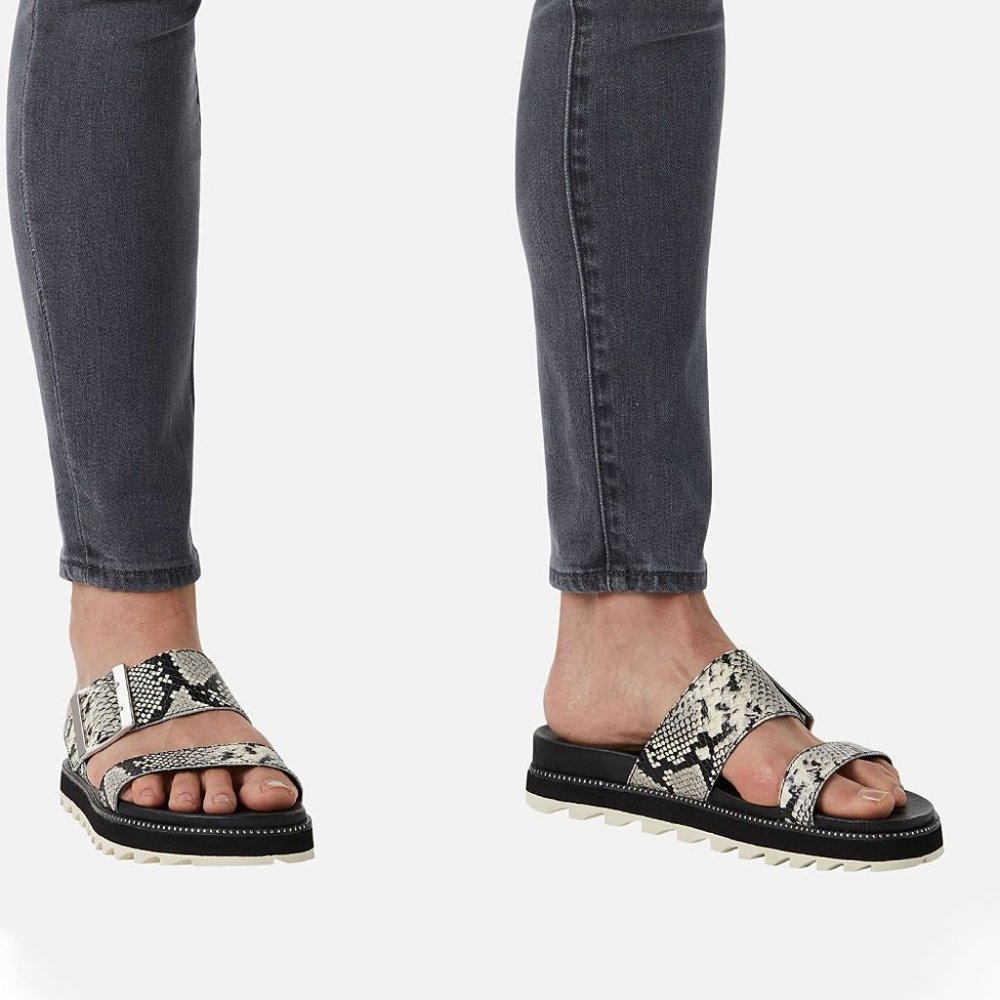 Sorel Women's Roaming Slide Sandal - Black, Snake Women 7.5